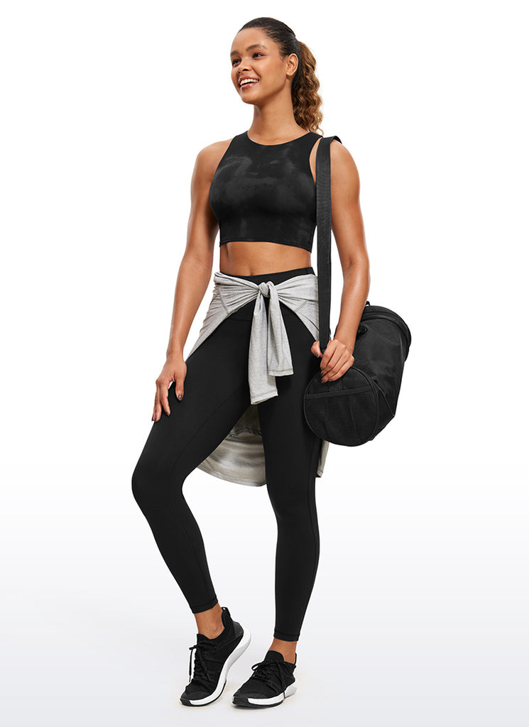 CRZ YOGA  Women's Yoga Low Support Butterluxe Tank High Neck Racerback True Navy