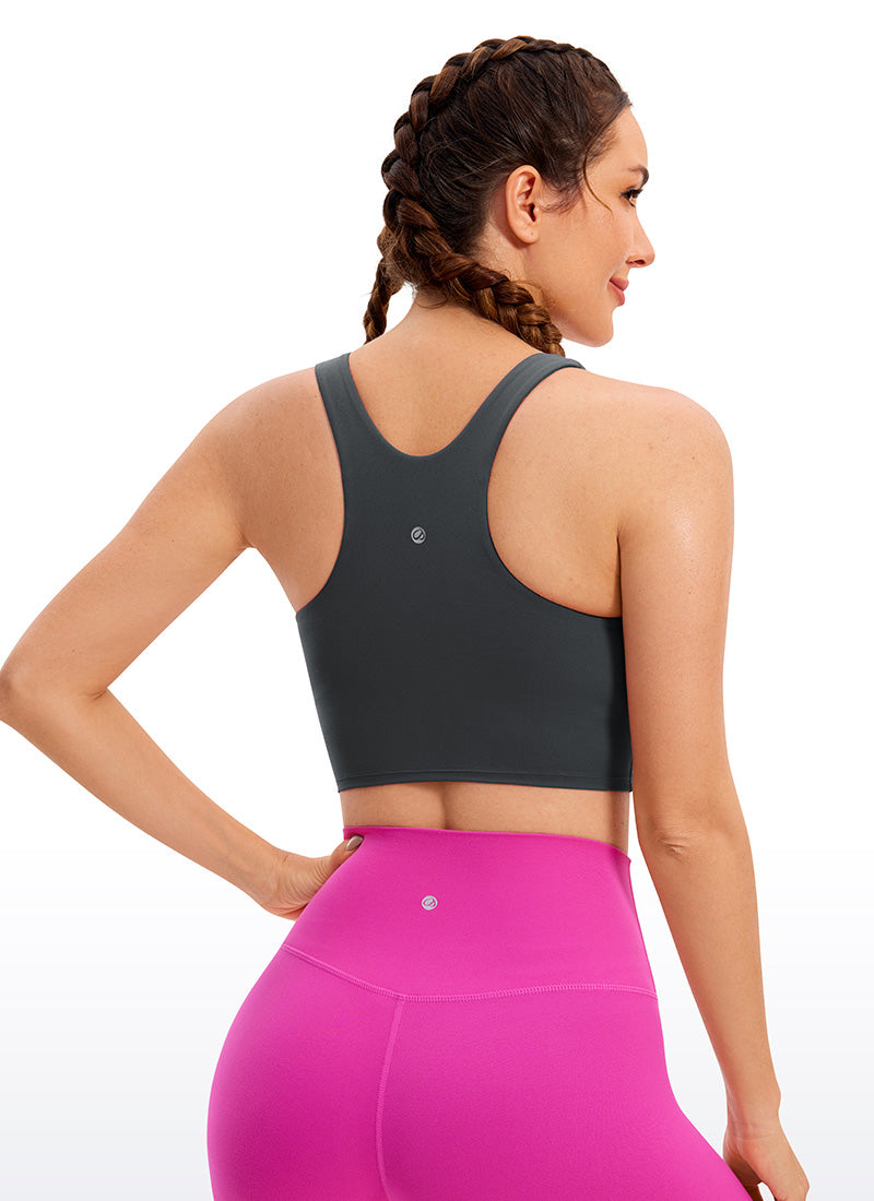 CRZ YOGA  Women's Yoga Low Support Butterluxe Tank High Neck Racerback Melanite