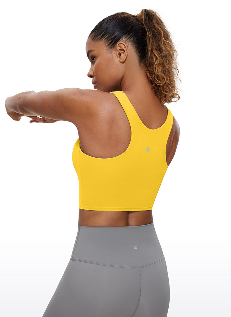 CRZ YOGA  Women's Yoga Low Support Butterluxe Tank High Neck Racerback Borealis Green