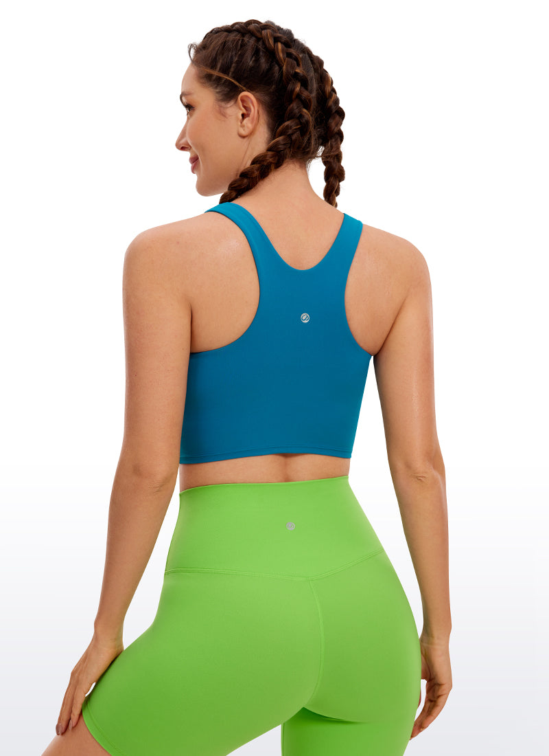 CRZ YOGA  Women's Yoga Low Support Butterluxe Tank High Neck Racerback Super-sonic Blue @model_info:D