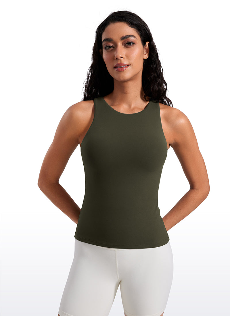 Butterluxe Built in Bra Scoop Neck Tank