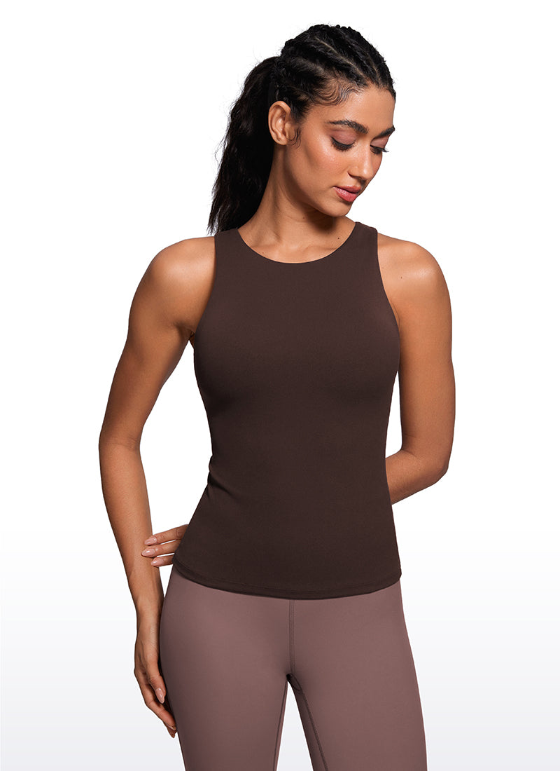 Butterluxe Built in Bra Scoop Neck Tank