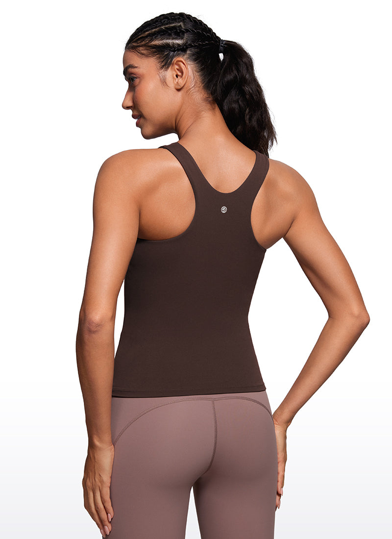 Butterluxe Built in Bra Scoop Neck Tank