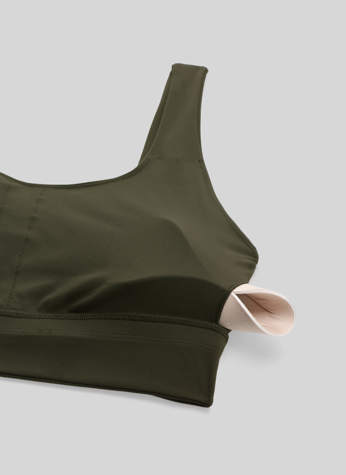 CRZ YOGA Women's Yoga Low Support Butterluxe Sport Bra U Back Longline Olive Green