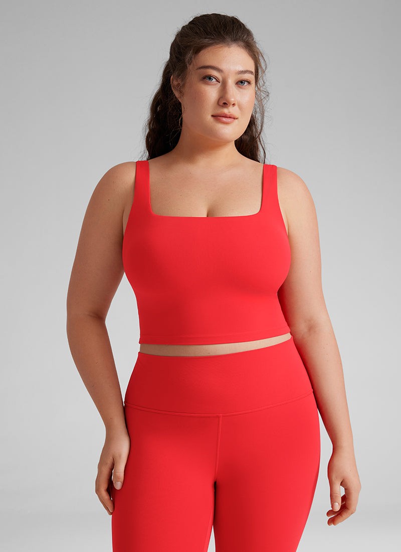 Butterluxe Square Neck Built in Bra Tank