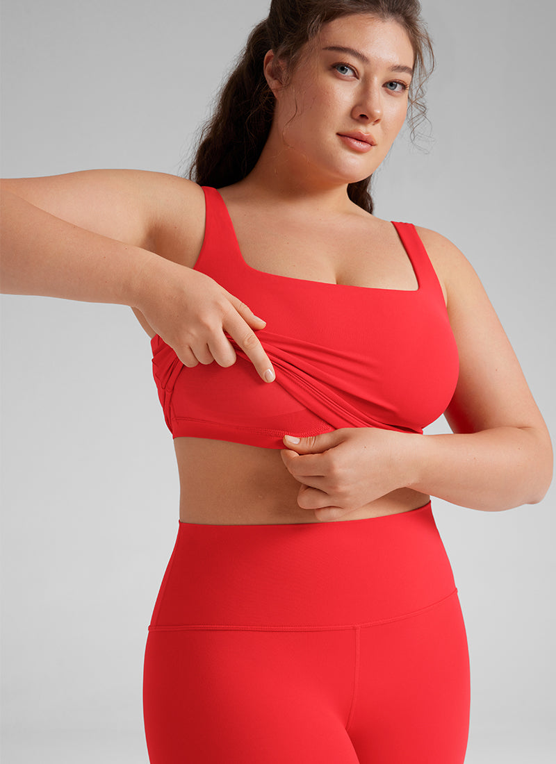 Butterluxe Square Neck Built in Bra Tank