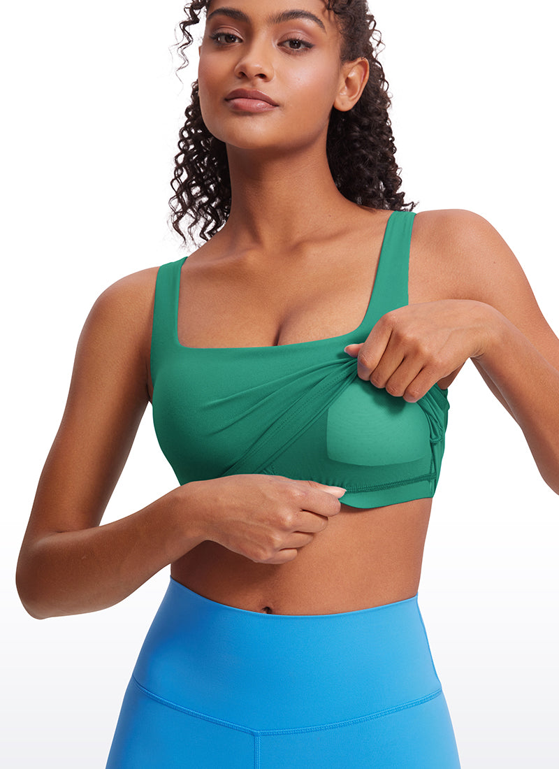 Butterluxe Square Neck Build-in Bra Tanks