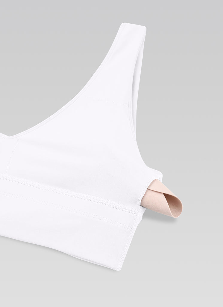 CRZ YOGA Women's Light Support Butterluxe Yoga Bra Longline U back V Neck Stelindigo