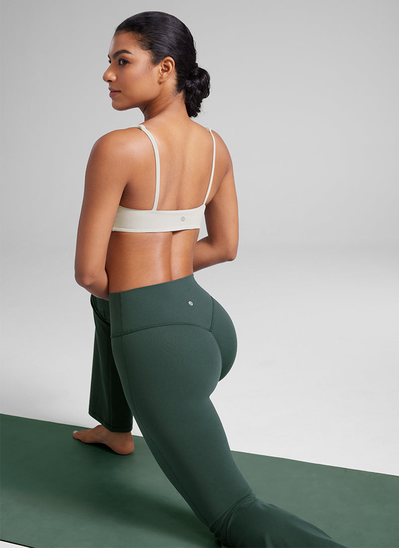 CRZ YOGA Women Butterluxe Square Neck Cami Padded Mini Bra Milky White @model_info:Amanda