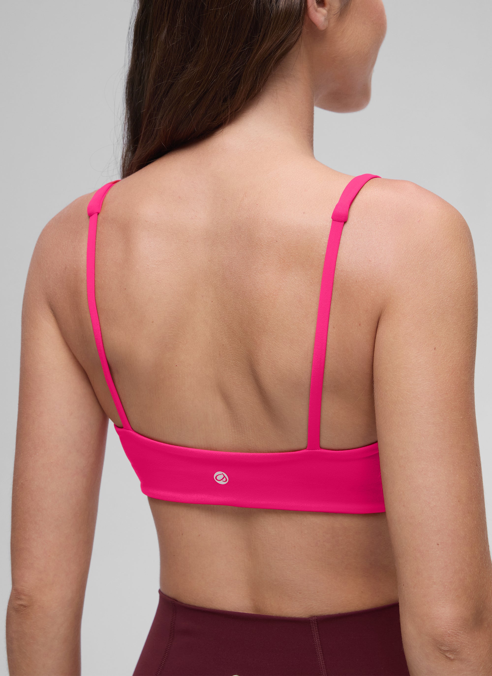 CRZ YOGA Women Butterluxe Square Neck Cami Padded Mini Bra Granita Pink