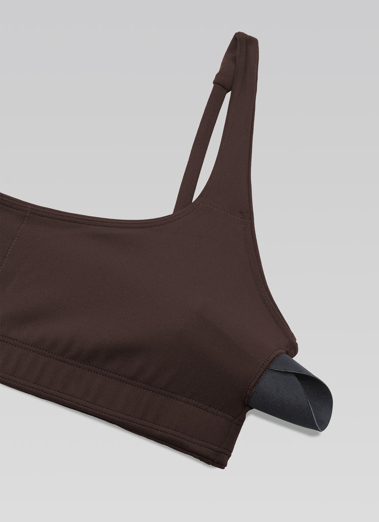 CRZ YOGA Women Butterluxe Square Neck Cami Padded Mini Bra Milky White