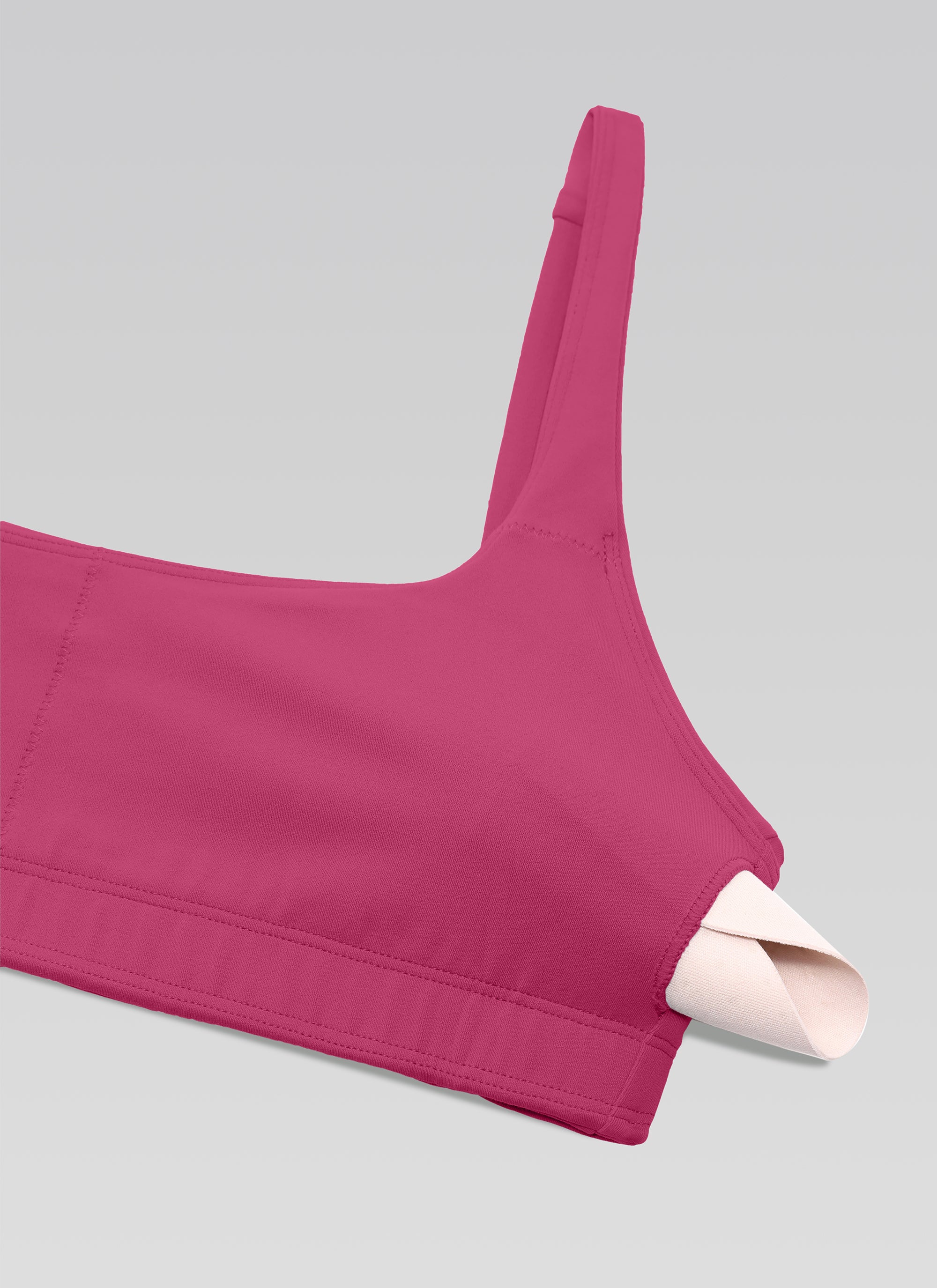 CRZ YOGA Women Butterluxe Square Neck Cami Padded Mini Bra Washed Mauve @model_info:NEW