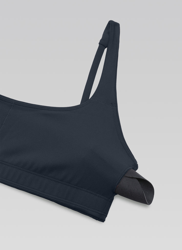 CRZ YOGA Women Butterluxe Square Neck Cami Padded Mini Bra True Navy