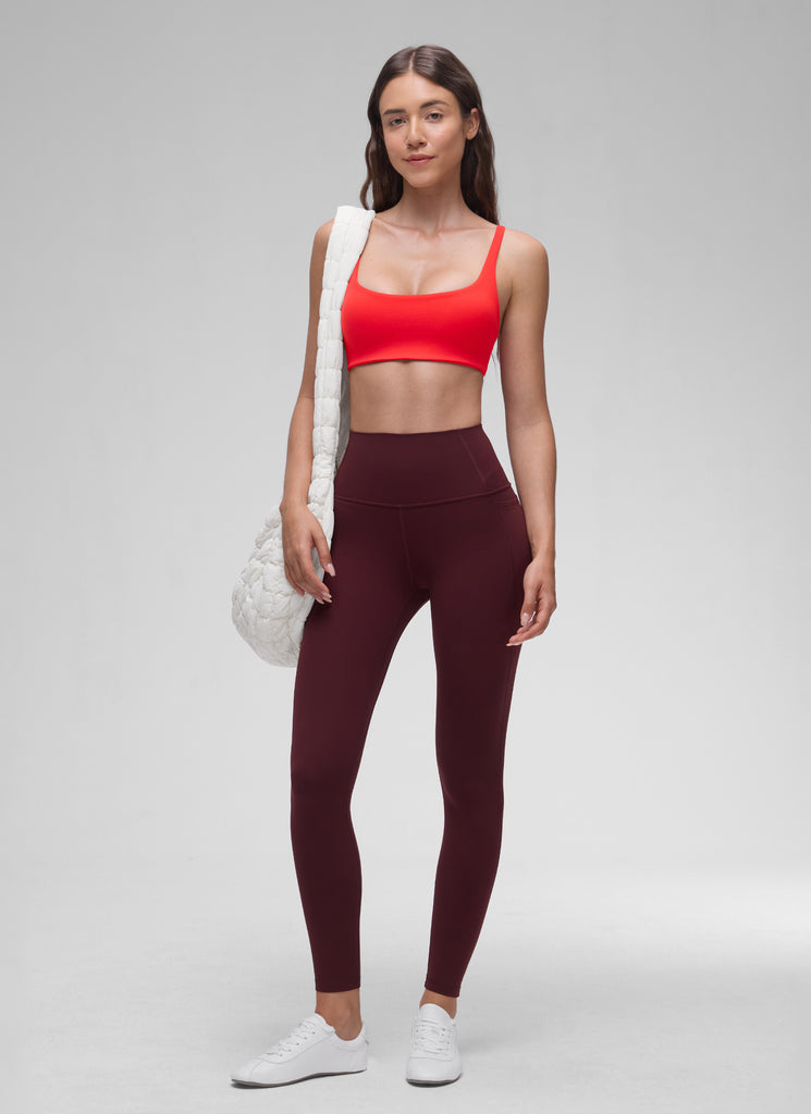 CRZ YOGA Women Butterluxe Square Neck Cami Padded Mini Bra True Navy