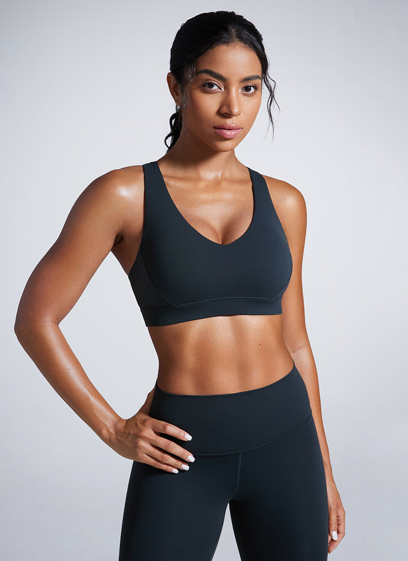 Butterbreeze V Neck Sports Bras Adjustable Straps