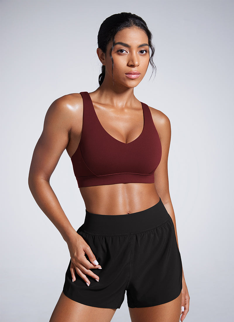 Butterbreeze V Neck Sports Bras Adjustable Straps