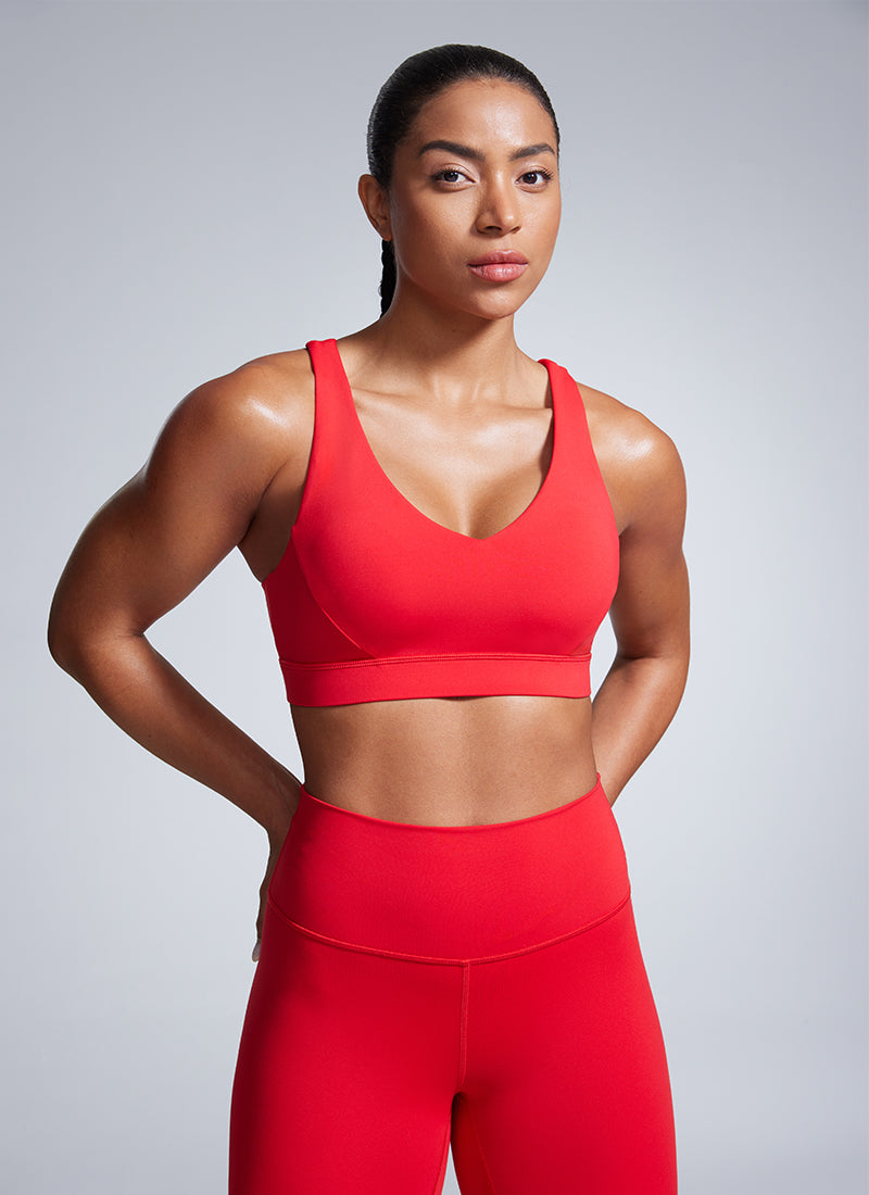 Butterbreeze V Neck Sports Bras Adjustable Straps
