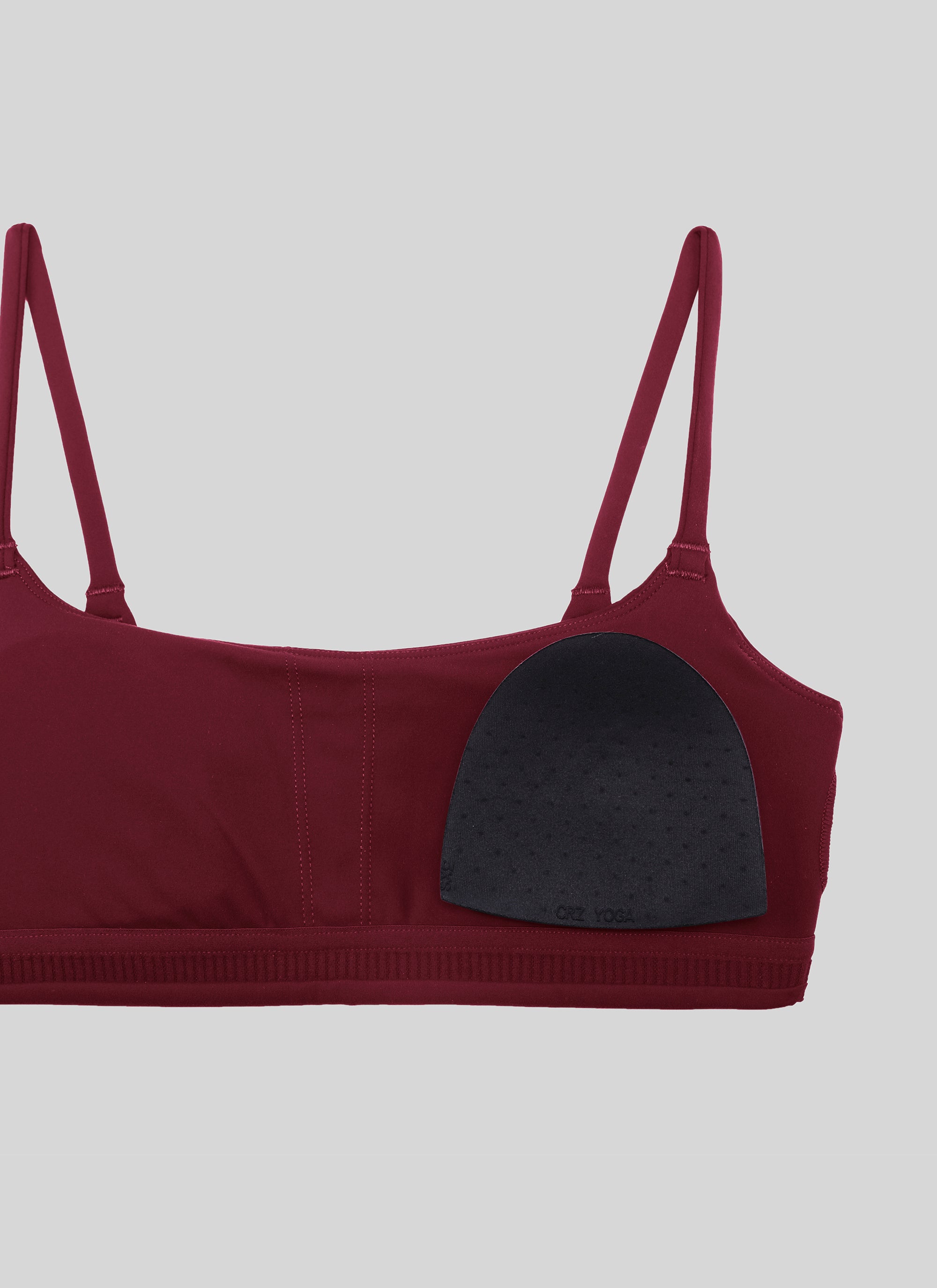 CRZ YOGA Womens Butterbreeze Spaghetti Strap Scoop Neck Sports Bra Red Merlot