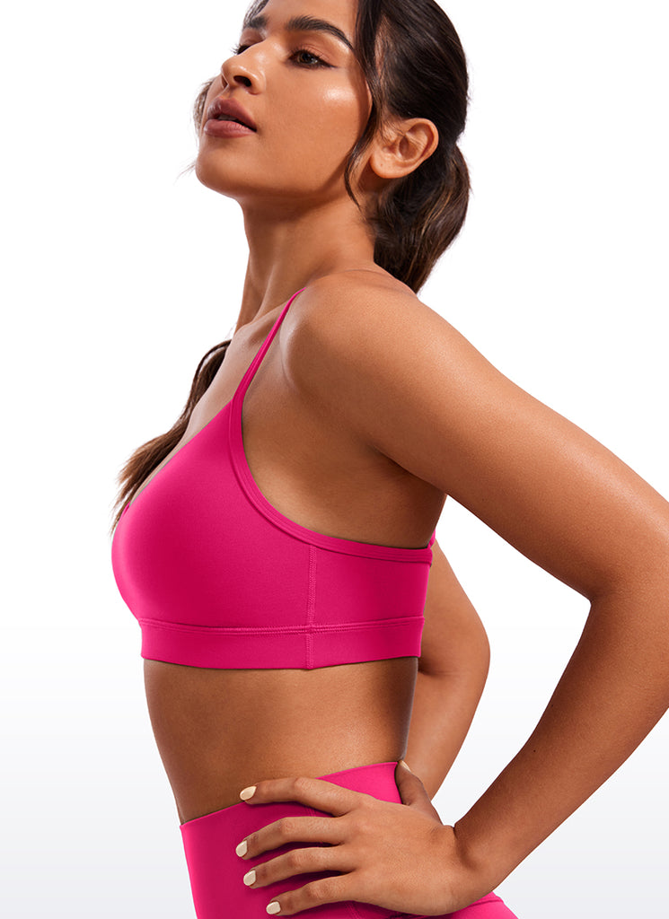 CRZ YOGA Butterluxe Womens V Neck Camisole Yoga Padded Sports Bra Mint Moment