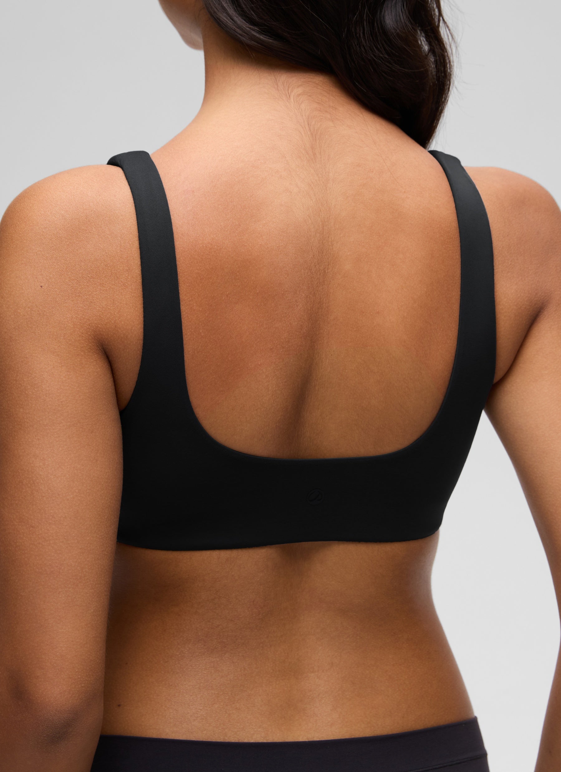 CRZ YOGA Women's Softhold Wireless Double Lined U Back Everyday Bra Black