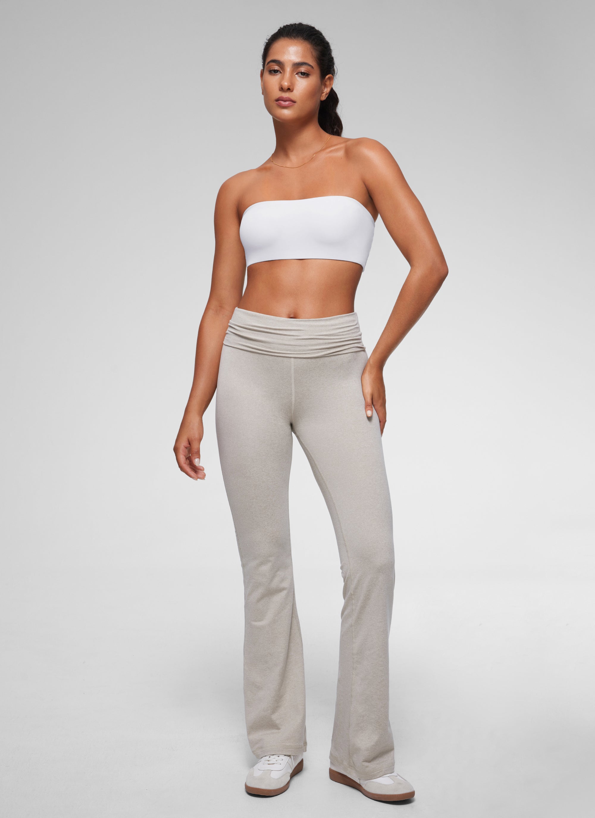 CRZ YOGA Women Softhold Double Lined Strapless Wireless  Bralettes Snow White