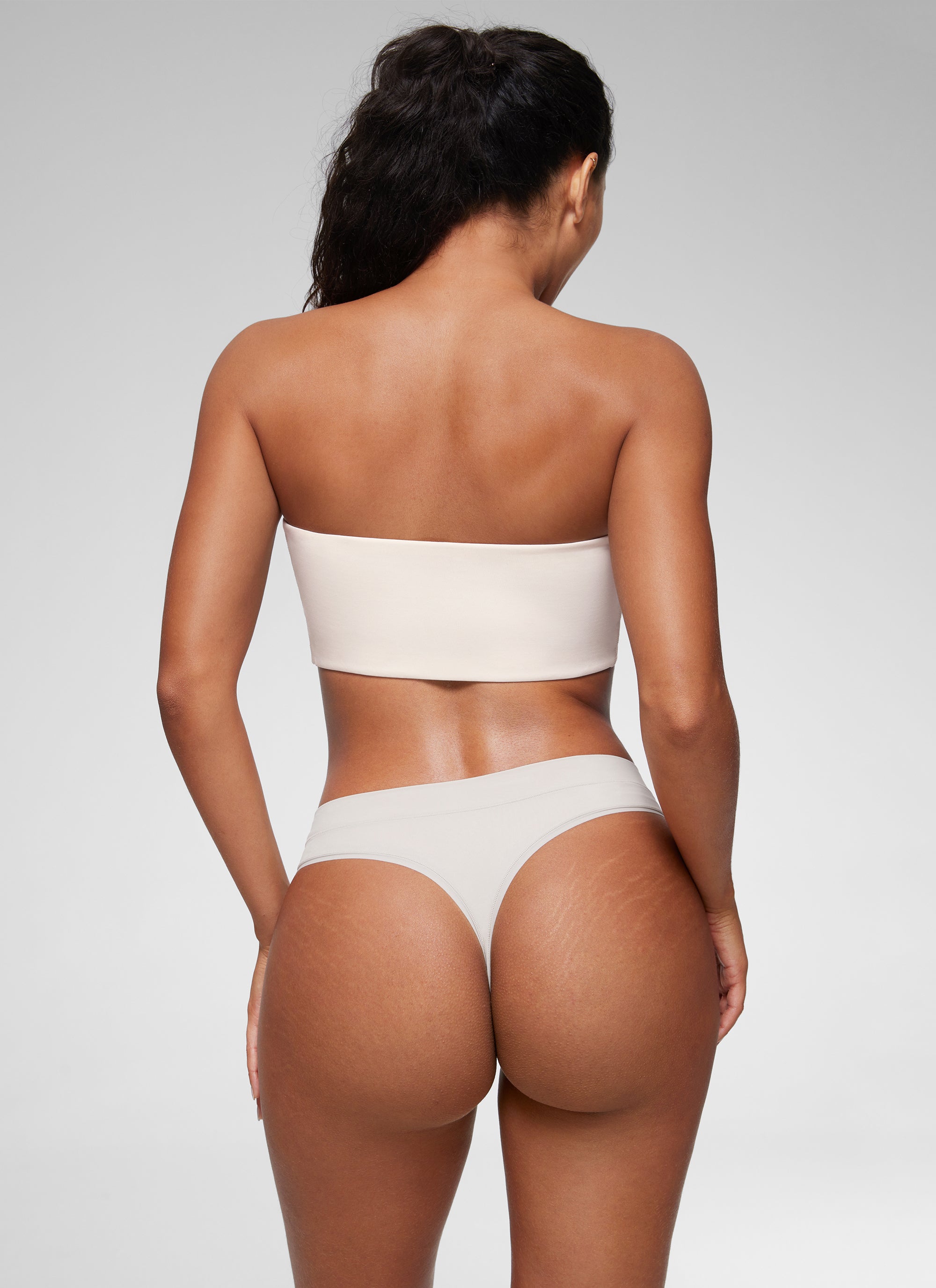 CRZ YOGA Women Softhold Double Lined Strapless Wireless  Bralettes Milky White