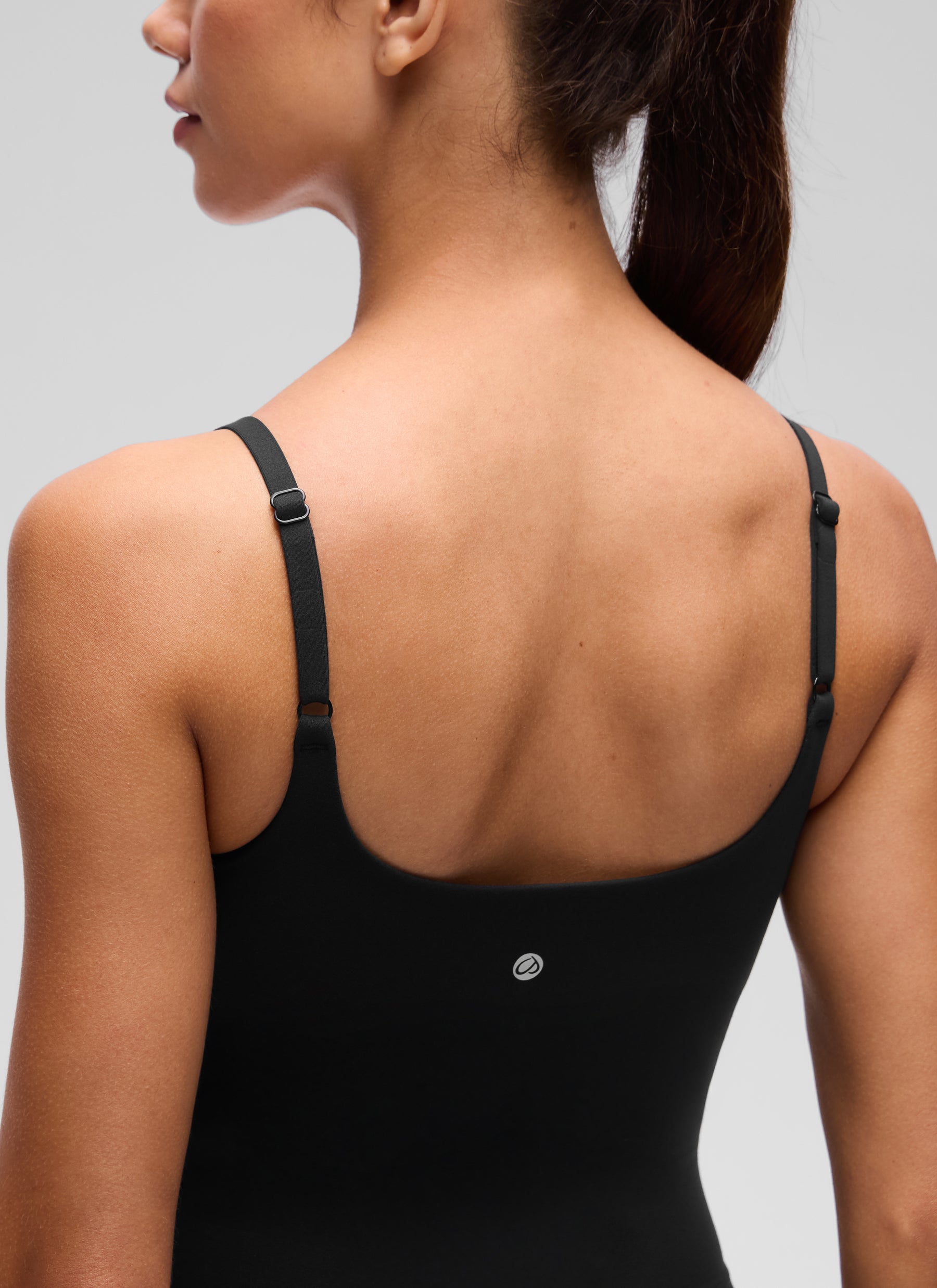 CRZ YOGA Women's Butterluxe Yoga Ruched V Neck U Back Crop Padded Tank Black @model_info:E