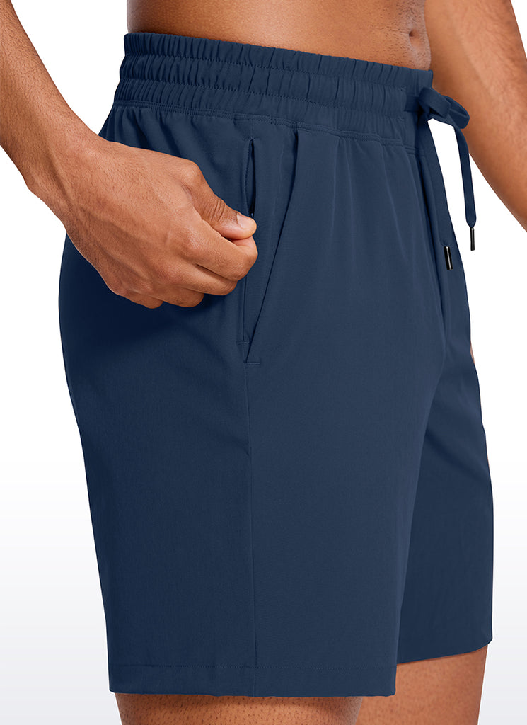 CRZ YOGA Men's Train Classic Fit Feathery-Fit Linerless Shorts 7'' Electric Blue