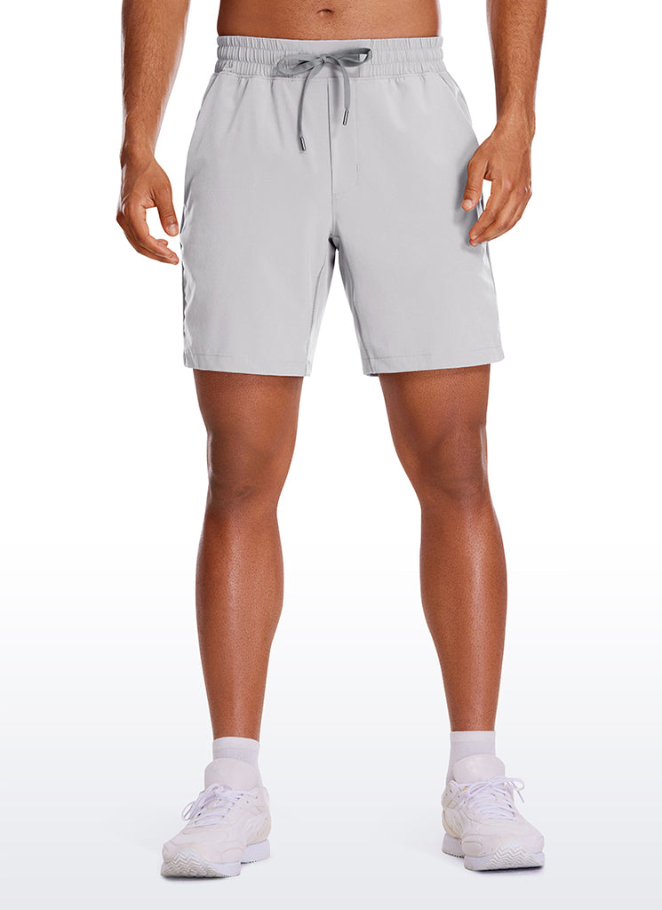 CRZ YOGA Men's Train Run Classic Fit Feathery-Fit Lined Shorts 7'' Ink Gray