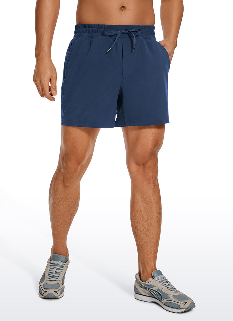 CRZ YOGA Men's Running Feathery-Fit Workout Linerless Shorts 5'' Electric Blue