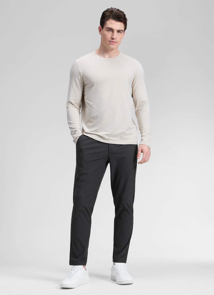 CRZ YOGA Mens Work Classic Fit All-Day Comfort Golf Pants Pockets 30'' Black