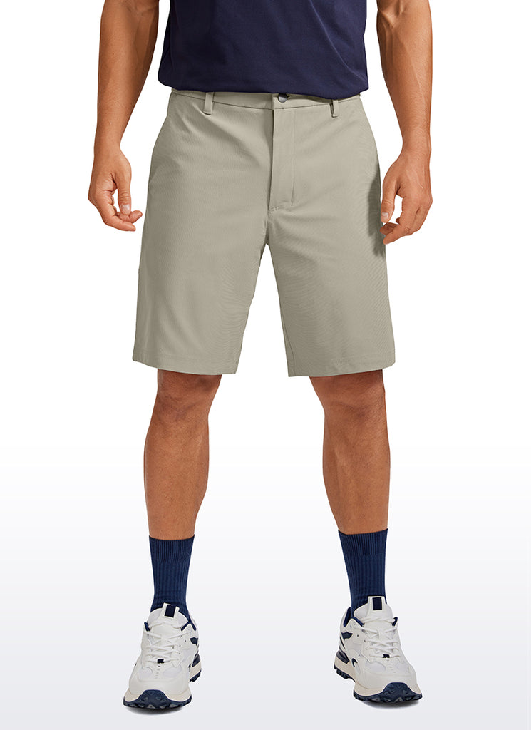 CRZ YOGA Men's Work Classic Fit All-Day Comfort Golf Shorts Pocket 9'' True Navy