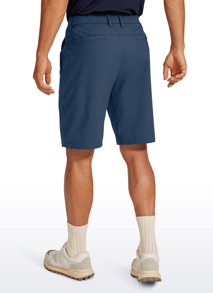 CRZ YOGA Men's Work Classic Fit All-Day Comfort Golf Shorts Pocket 9'' True Navy