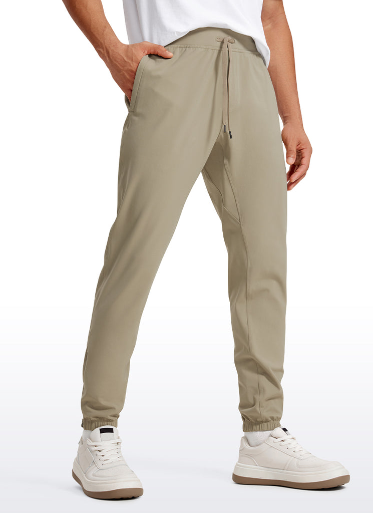 CRZ YOGA Men's Run Slim Fit On the Travel Joggers 30''- Ankle Zipper Gull Gray