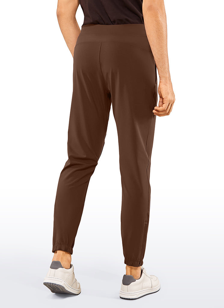 CRZ YOGA Men's Run Slim Fit On the Travel Joggers 30''- Ankle Zipper Gull Gray