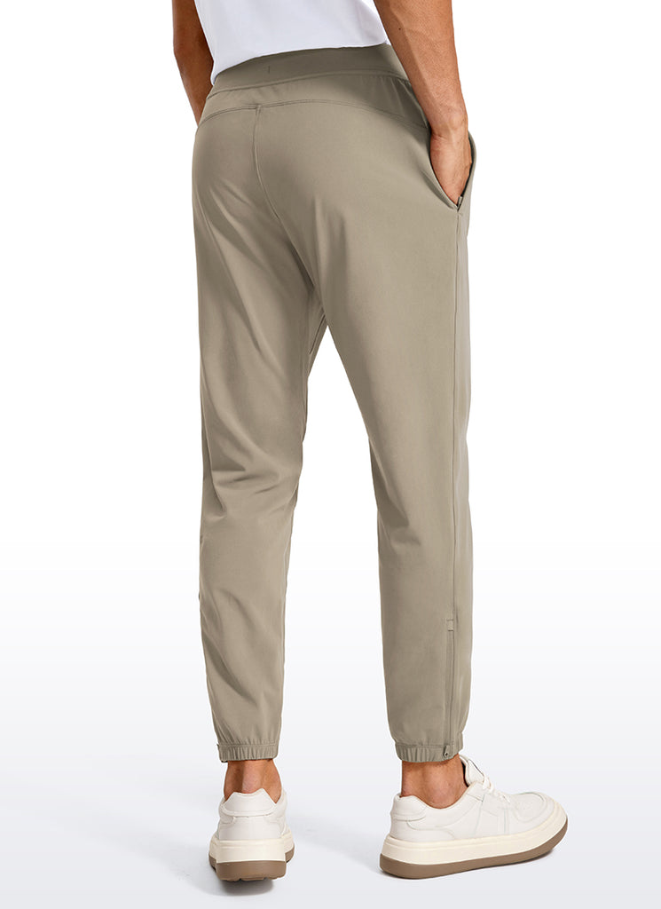 CRZ YOGA Men's Run Slim Fit On the Travel Joggers 28''- Ankle Zipper Khali Barley