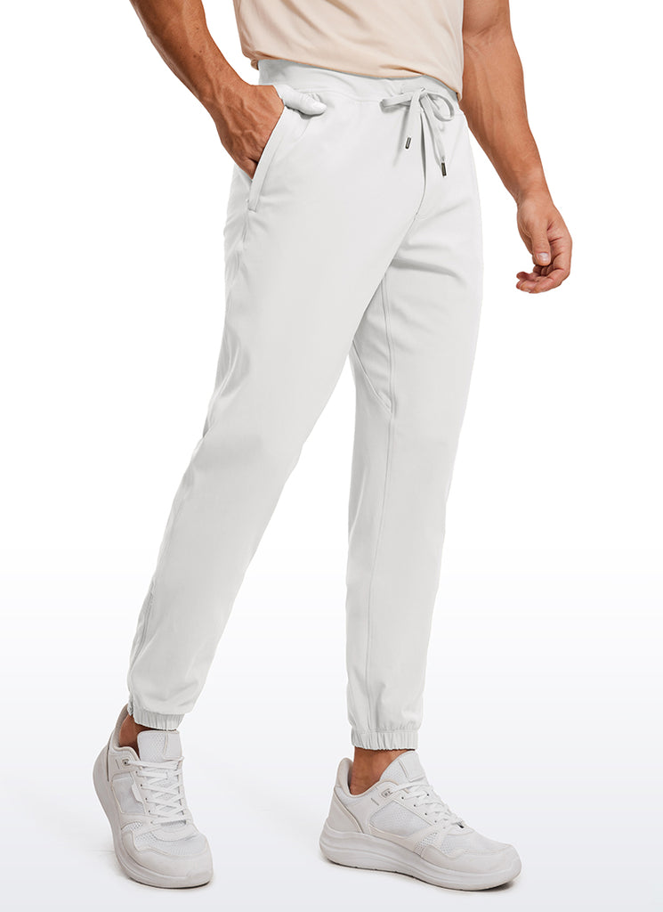 CRZ YOGA Men's Run Slim Fit On the Travel Joggers 32''- Ankle Zipper Khali Barley