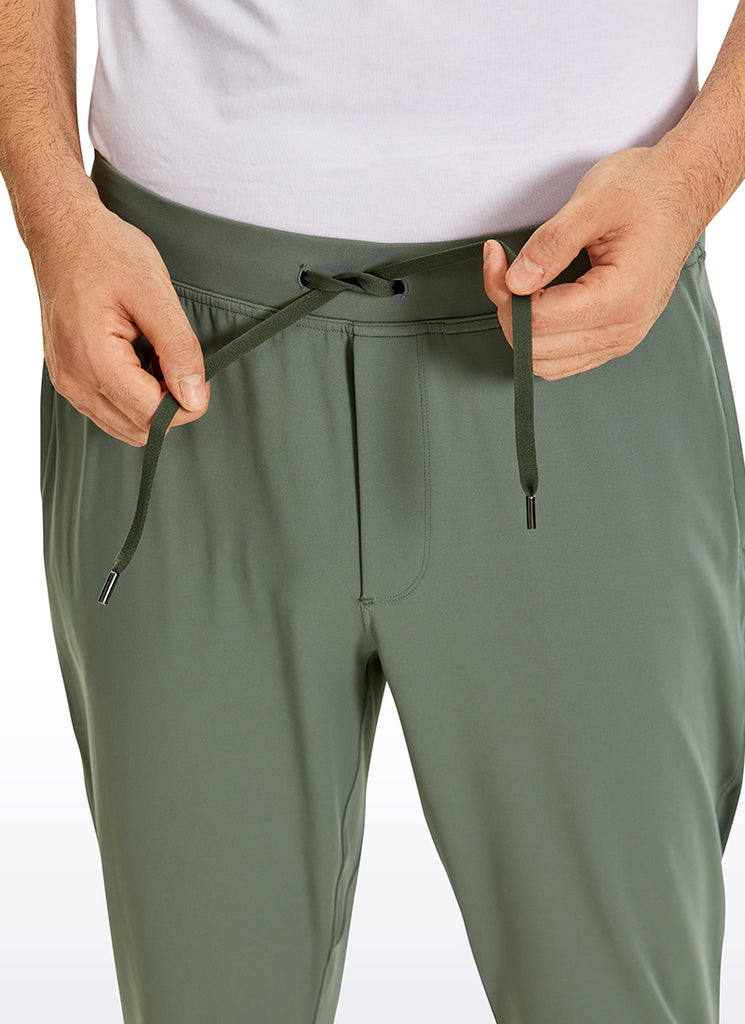 CRZ YOGA Men's Run Slim Fit On the Travel Joggers 32''- Ankle Zipper Gull Gray