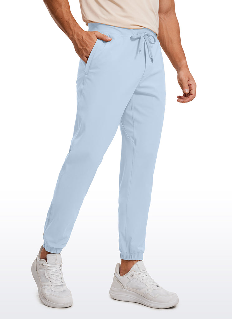 CRZ YOGA Men's Run Slim Fit On the Travel Joggers 32''- Ankle Zipper True Navy