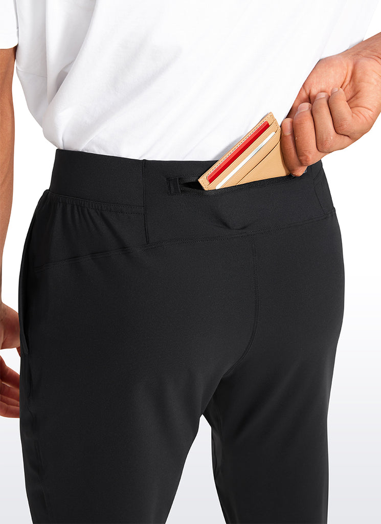 CRZ YOGA Men's Train Relaxed Fit On the Travel Pants 30'' Black