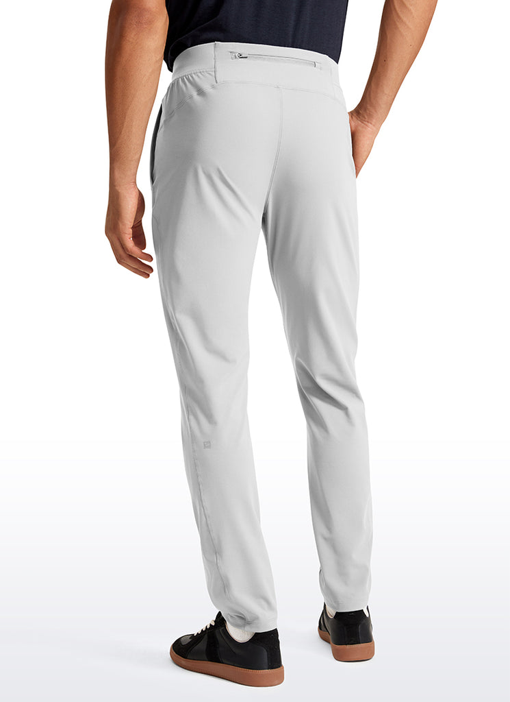 CRZ YOGA Men's Train Relaxed Fit On the Travel Pants 30'' Platinum Grey