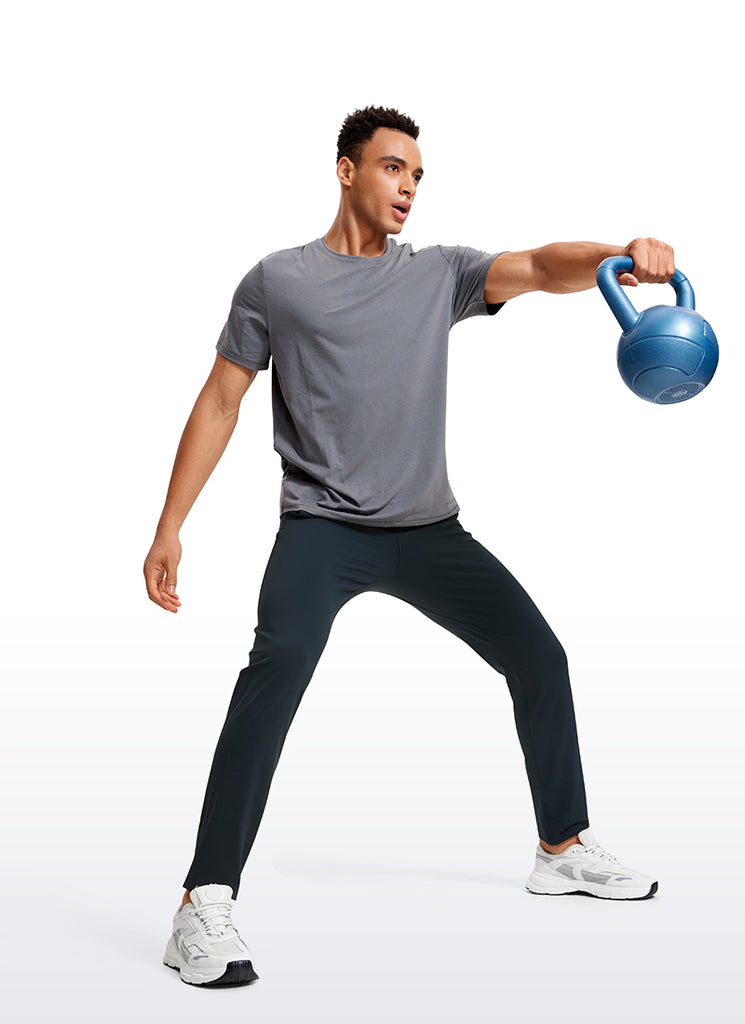 CRZ YOGA Men's Train Relaxed Fit On the Travel Pants 30'' True Navy