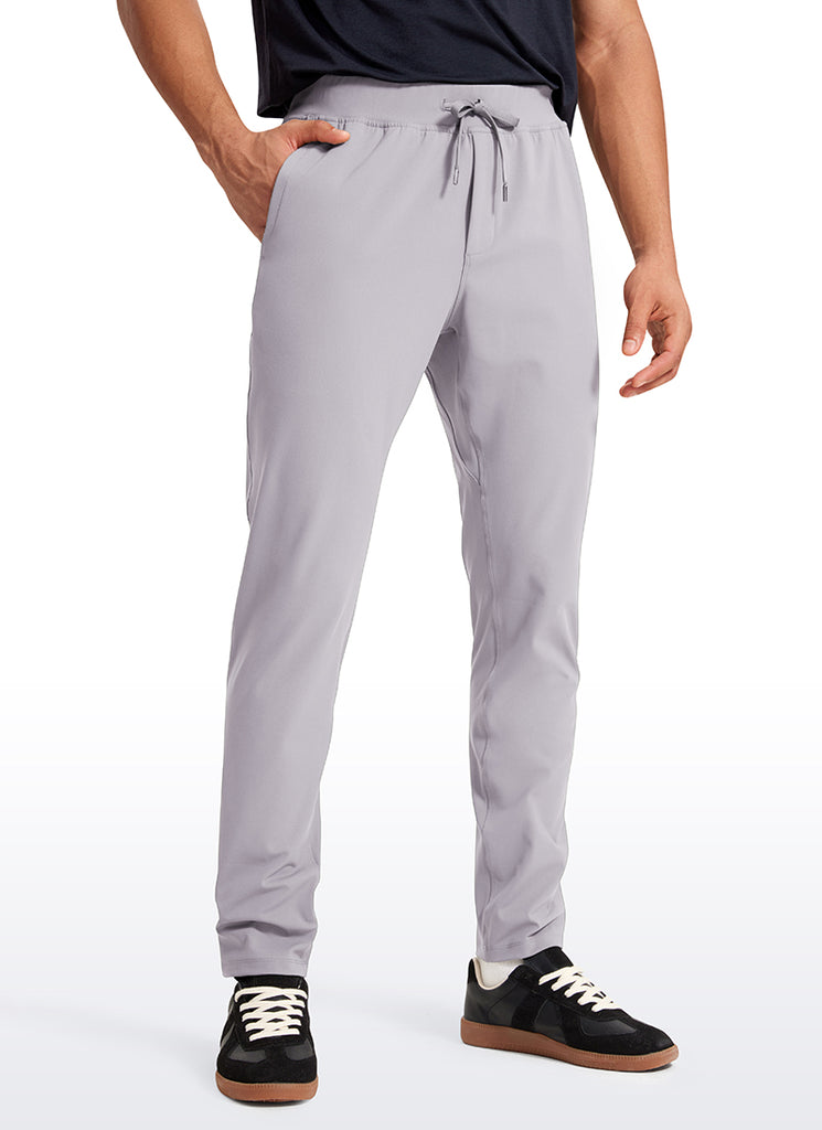 CRZ YOGA Men's Train Relaxed Fit On the Travel Pants 30'' Grey Sage