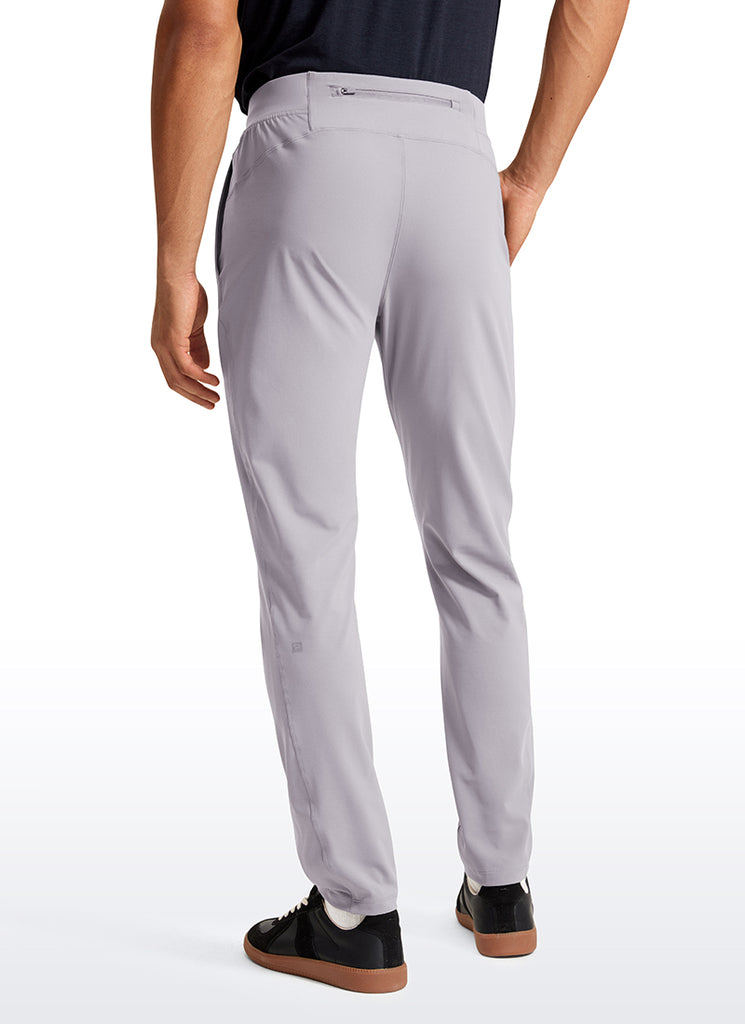 CRZ YOGA Men's Train Relaxed Fit On the Travel Pants 30'' Grey Sage