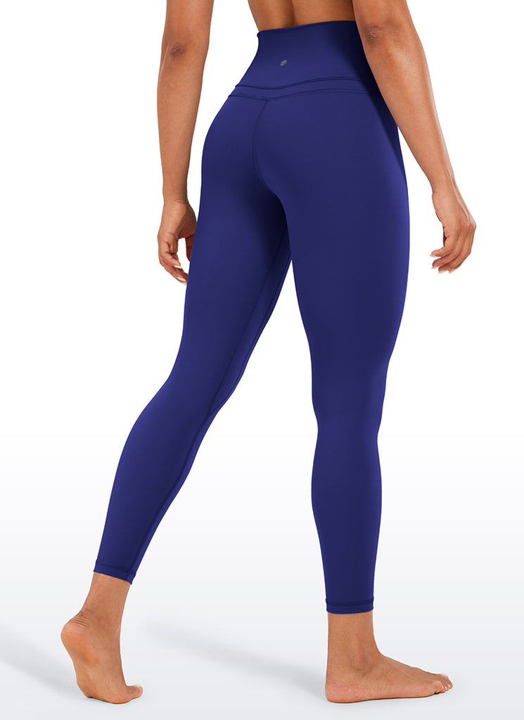 CRZ YOGA Women's Yoga Train High Rise Nakedfeel Leggings 25" 7/8 Pants Larkspur Blue