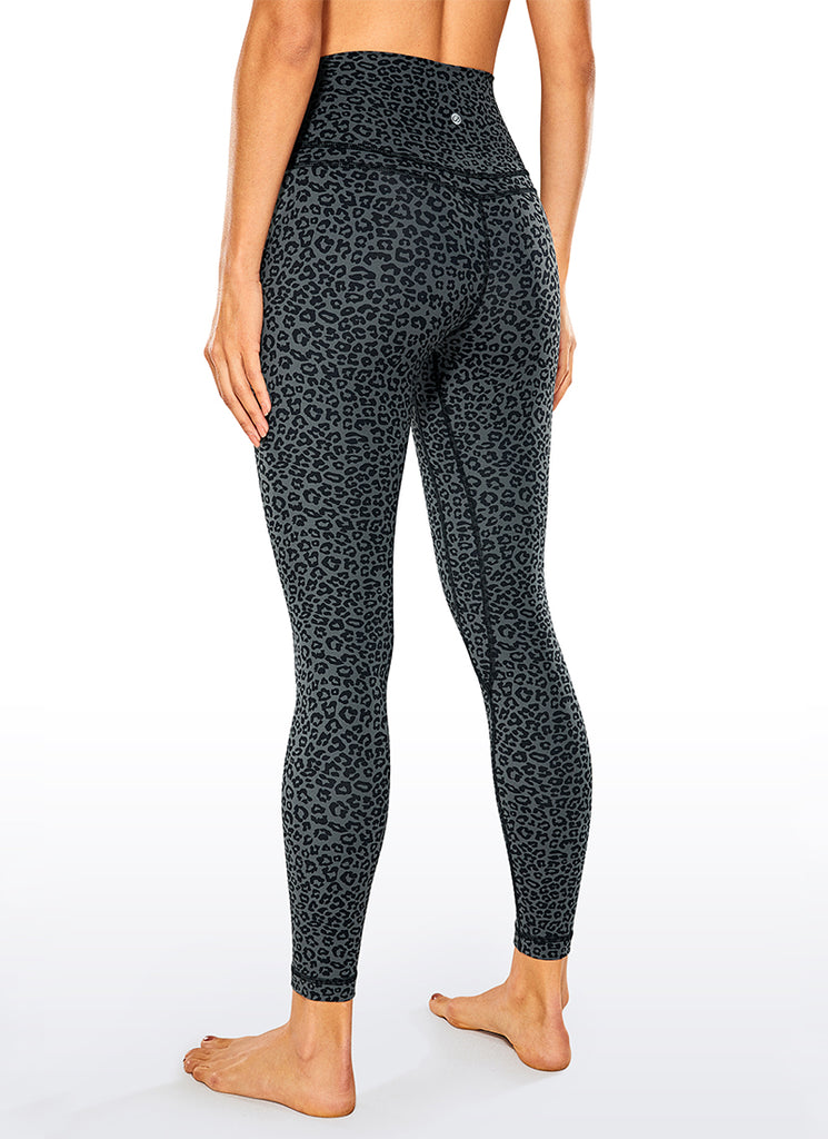 CRZ YOGA Women's Yoga Train High Rise Nakedfeel Leggings 25" 7/8 Pants Grey Olive