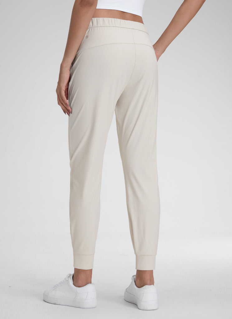 CRZ YOGA Women's Travel Slim Fit Stretch Drawstring Jogger 27'' Olive Green