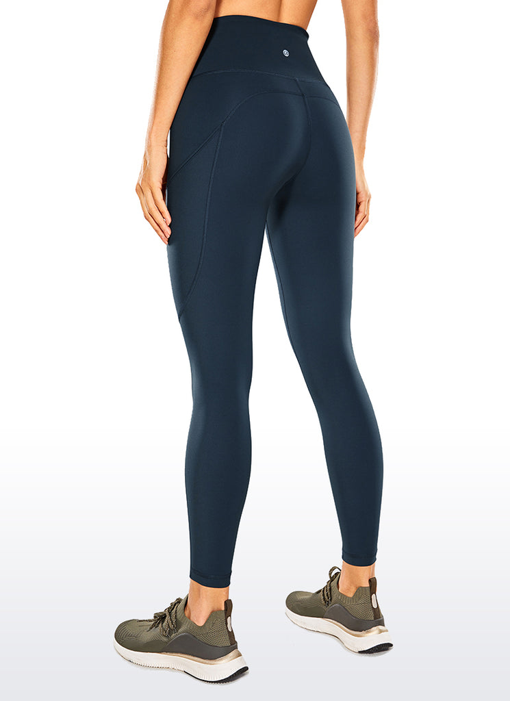 CRZ YOGA Women's Yoga Train High Rise Nakedfeel Pocket Leggings 25'' Melanite