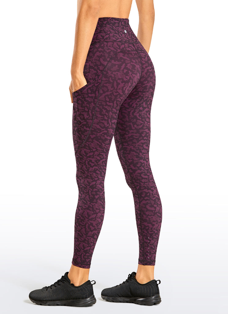 CRZ YOGA Women's Yoga Train High Rise Nakedfeel Pocket Leggings 25'' Leopard Printed 1