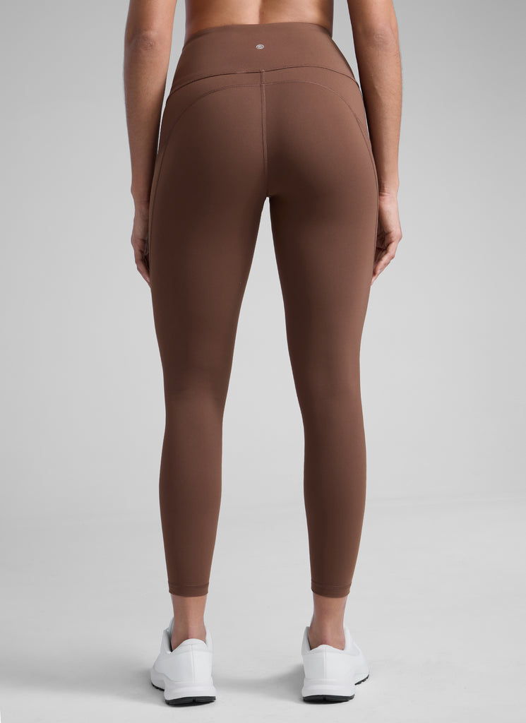 CRZ YOGA Women's Yoga Train High Rise Nakedfeel Pocket Leggings 25'' Ink Gray